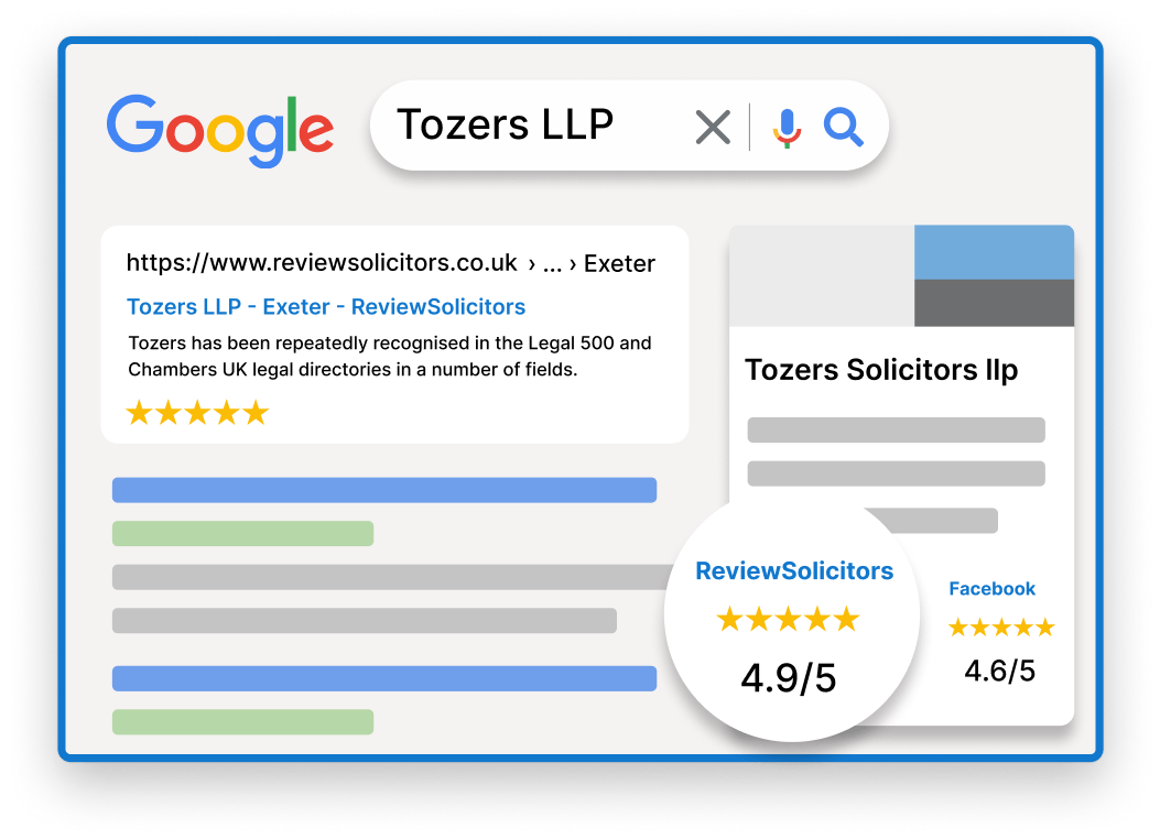 Other Google benefits - Google star ratings